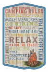 Myrtle Beach, South Carolina - Myrtle Beach State Park - Camping Rules - Rustic Typography - Contour
