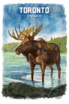 Toronto, Ontario - Watercolor Study - Moose