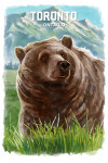 Toronto, Ontario - Watercolor Study - Grizzly Bear
