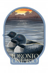 Toronto, Ontario - Loon Family - Contour