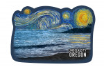 Lincoln City, Oregon - Starry Night - Coastline - Contour