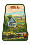 Indiana - Lithograph - Farm Life - Contour
