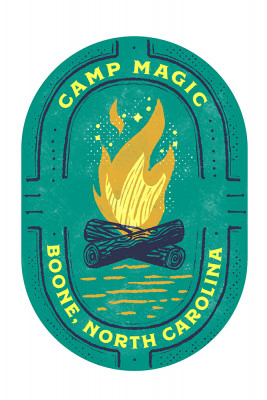 Boone, North Carolina - Lake Life Series - Camp Magic - Contour