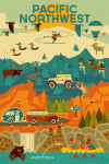 Pacific Northwest - Geometric - The Mountains Are Calling