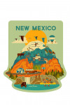 New Mexico - Geometric - The Mountains Are Calling - Contour