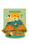 Arizona - Geometric - The Mountains Are Calling - Contour