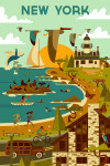 New York - Geometric - Coastal