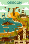 Oregon - Geometric - Coastal