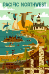 Pacific Northwest - Geometric - Coastal