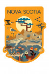 Nova Scotia - Geometric - Marine Animals - Tree on Hill - Contour