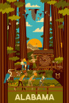 Alabama - Geometric - Forest