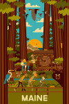 Maine - Geometric - Forest