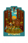 Wyoming - Geometric - Forest - Contour