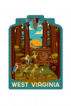 West Virginia - Geometric - Forest - Contour