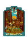 Washington - Geometric - Forest - Contour