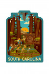 South Carolina - Geometric - Forest - Contour