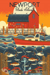 Newport, Rhode Island - Nautical Geometric