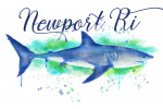 Newport, Rhode Island - Great White Shark - Watercolor