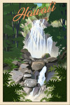 Hawai'i - Tropical Falls - Lithograph