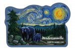 Hendersonville, North Carolina - Starry Night - Bear & Cub - Contour