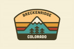 Breckenridge, Colorado - Simple Vector - Mountain Peak
