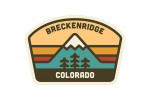 Breckenridge, Colorado - Simple Vector - Mountain Peak - Contour