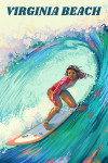 Virginia Beach, Virginia - Coastal Series - Vitamin Sea - Surfer Girl
