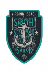 Virginia Beach, Virginia - Sailor's Pride - Anchor, A Smooth Sea Never Made A Good Sailor - Contour