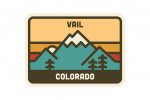 Vail, Colorado - Simple Vector - Mountain Range - Contour