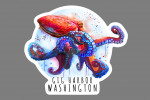 Gig Harbor, Washington - Watercolor - Octopus - Contour