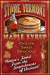 Stowe, Vermont - Maple Syrup Vintage Sign