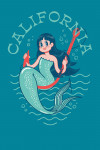 California - Vintage Mascot - Mermaid