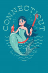 Connecticut - Vintage Mascot - Mermaid