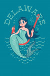 Delaware - Vintage Mascot - Mermaid