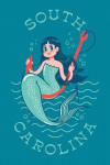 South Carolina - Vintage Mascot - Mermaid