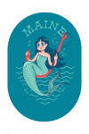 Maine - Vintage Mascot - Mermaid - Contour