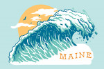 Maine - Distressed Ink - Perfect Wave