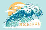 Michigan - Distressed Ink - Perfect Wave