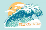 New Hampshire - Distressed Ink - Perfect Wave