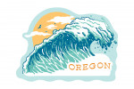 Oregon - Distressed Ink - Perfect Wave - Contour