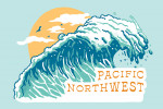 Pacific Northwest - Distressed Ink - Perfect Wave