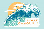 South Carolina - Distressed Ink - Perfect Wave