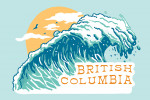 British Columbia - Distressed Ink - Perfect Wave