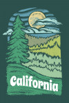 California - Chalk Art - Evergreen Treescape