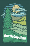 North Carolina - Chalk Art - Evergreen Treescape