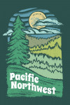 Pacific Northwest - Chalk Art - Evergreen Treescape