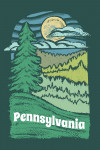 Pennsylvania - Chalk Art - Evergreen Treescape
