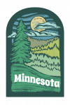Minnesota - Chalk Art - Evergreen Treescape - Contour