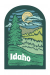 Idaho - Chalk Art - Evergreen Treescape - Contour