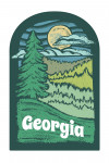 Georgia - Chalk Art - Evergreen Treescape - Contour